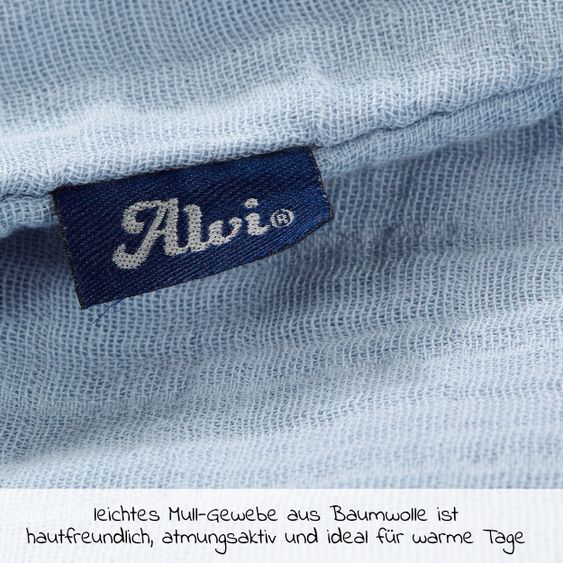 Alvi Sommer-Schlafsack Mull - Light Blue - Gr. 60 cm