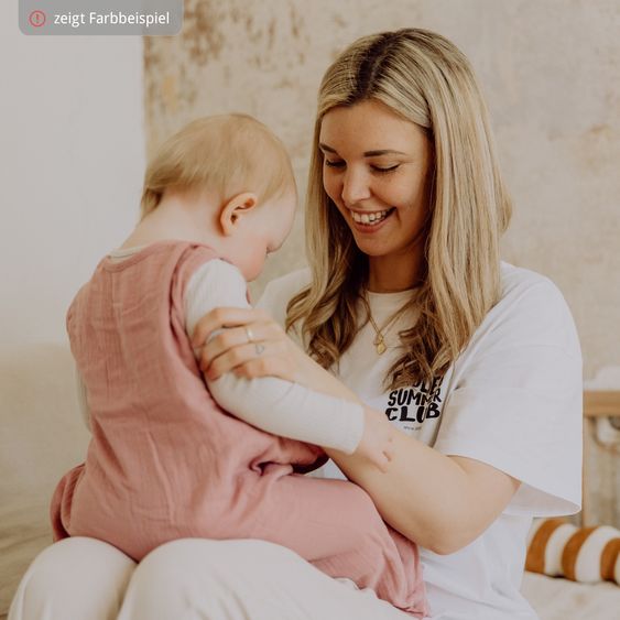 Alvi Sommer-Schlafsack Sommertraum Light Mull - GRATIS Halstuch / Bandana-Lätzchen - Sand-Beige - Gr. 100 cm