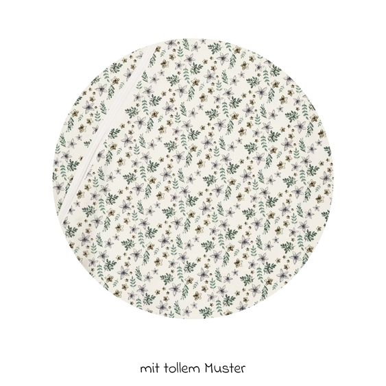 Alvi Sommer-Schlafsack Sommertraum - Organic Cotton - Petit Fleurs - Grün/Weiß - Gr. 110 cm