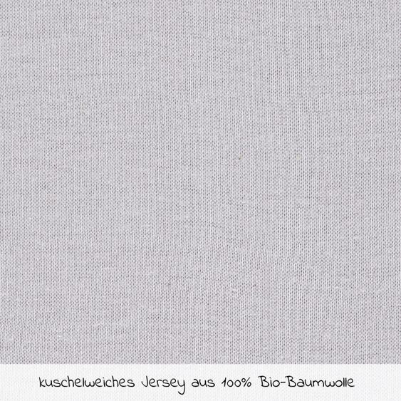 Alvi Spannbetttuch 2er Pack aus Bio-Baumwolle für Kinderbett 60 x 120 / 70 x 140 cm - Silbergrau