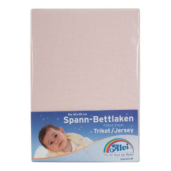 Alvi Spannbetttuch für Kinderwagen & Wiege 40 x 90 cm - Rosa