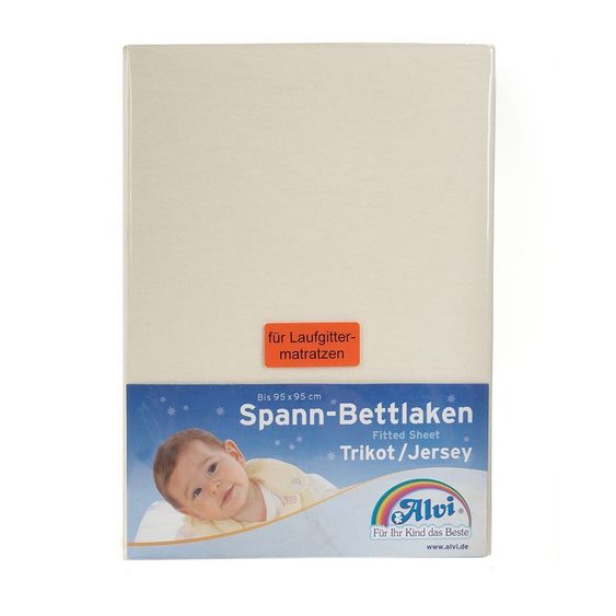 Alvi fitted sheet for playpen 95 x 95 cm - white