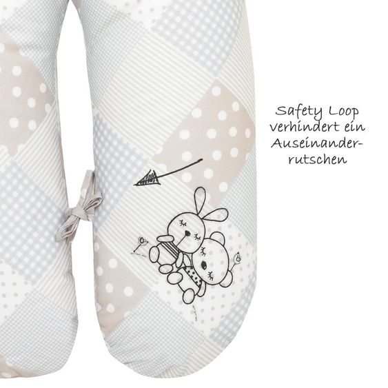 Alvi Stillkissen 190 cm - Rabbit - Sandgrau