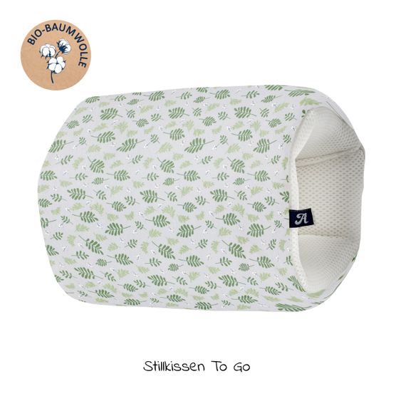 Alvi Stillkissen-Set Organic Cotton - Stillrolle + Stillschal - Drifting Leaves