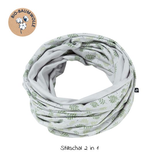 Alvi Stillkissen-Set Organic Cotton - Stillrolle + Stillschal - Drifting Leaves