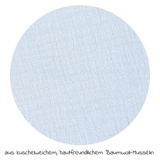 Alvi Stoff-Wickelauflage Mull 70 x 85 cm - Sky Way