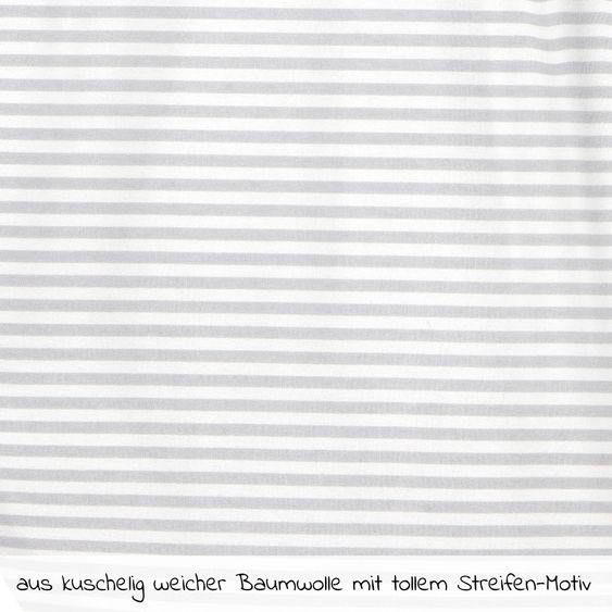 Alvi Strampelsack Schlupfmäxchen Jersey Thermo - Stripes - Grey