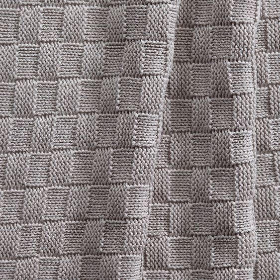 Alvi Knitted blanket 75 x 100 cm - check - gray