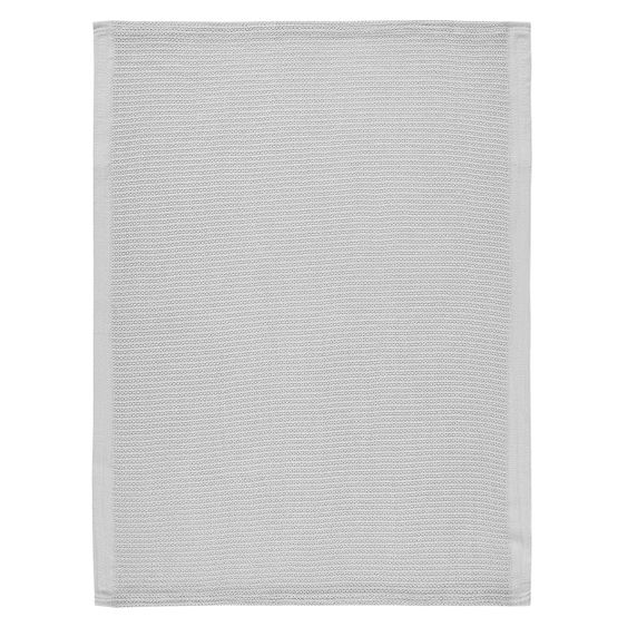 Alvi Strick-Kuscheldecke Organic Cotton 75 x 100 cm - Piqué Grau