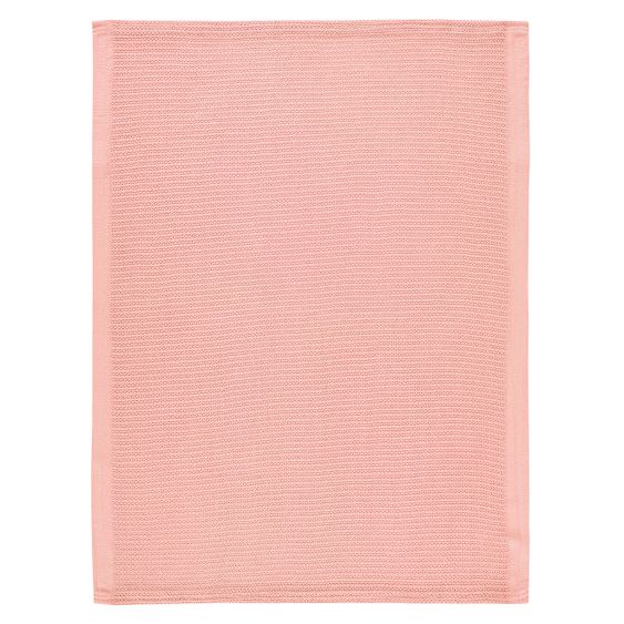 Alvi Strick-Kuscheldecke Organic Cotton 75 x 100 cm - Piqué Rosé