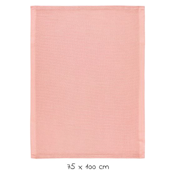 Alvi Strick-Kuscheldecke Organic Cotton 75 x 100 cm - Piqué Rosé