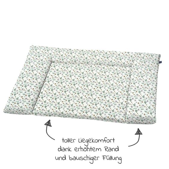 Alvi Stoff-Wickelauflage Jersey Organic Cotton 70 x 85 cm - Petit Fleurs
