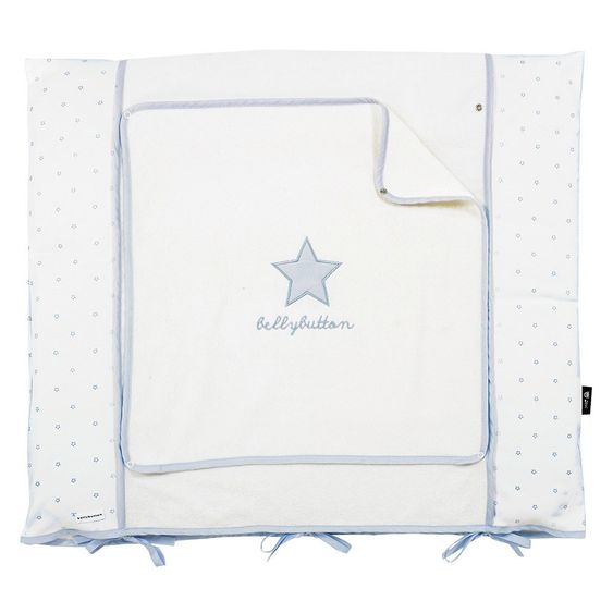 Alvi Wickelauflage mit Bezug bellybutton - Classic Star mit Stickerei - Blue