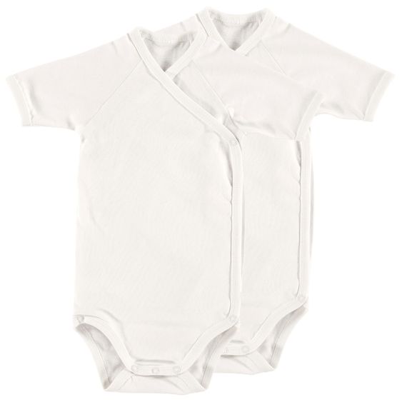 Alvi Wickelbody 2er Pack Kurzarm Organic Cotton - Weiß - Gr. 50