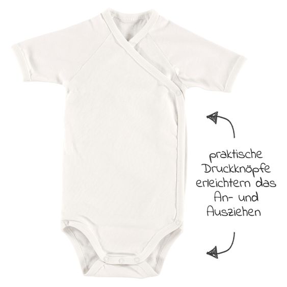 Alvi Wickelbody 2er Pack Kurzarm Organic Cotton - Weiß - Gr. 50