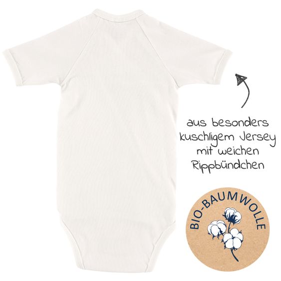 Alvi Wickelbody 2er Pack Kurzarm Organic Cotton - Weiß - Gr. 50