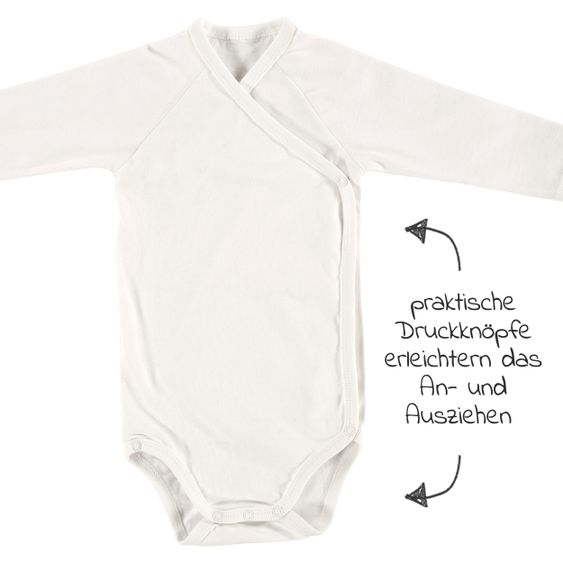 Alvi Wickelbody 2er Pack Langarm Organic Cotton - Mint + Weiß - Gr. 50