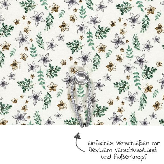 Alvi Windeltasche aus Bio-Baumwolle 28 x 18 cm - Petit Fleurs