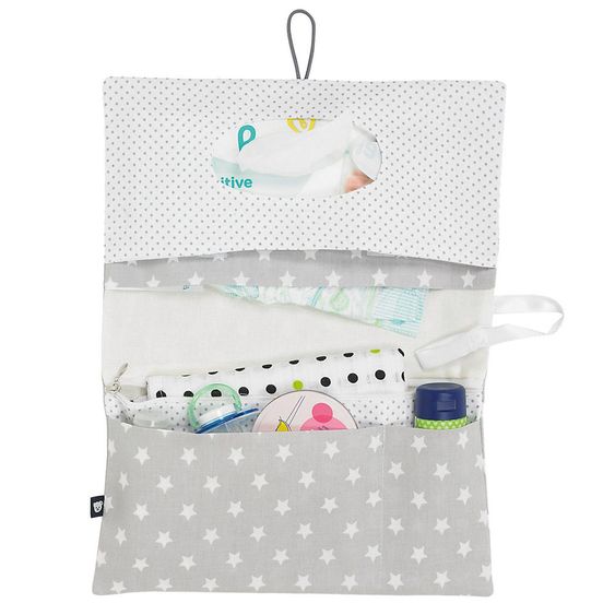 Alvi Windeltasche - Stars - Silber