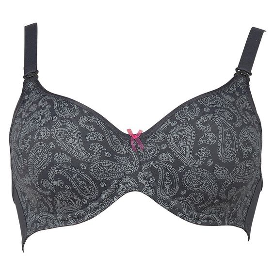 Anita Still-BH mit Bügel - Paisley - Anthrazit - Gr. 80 C