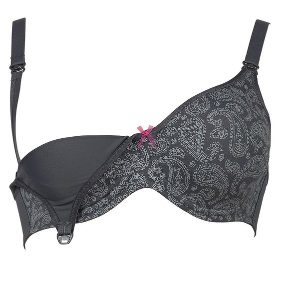 Anita Still-BH mit Bügel - Paisley - Anthrazit - Gr. 80 C