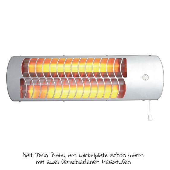 Ansmann Wickelheizstrahler HyCell - mit Wandhalterung - Silber Weiß