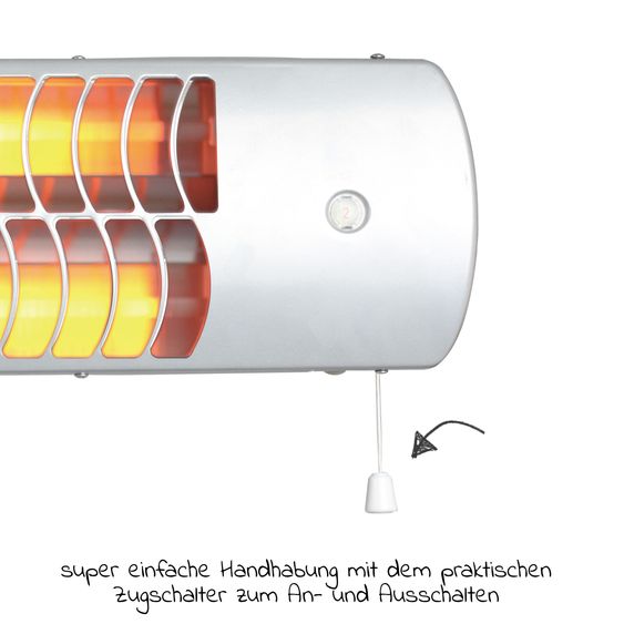 Ansmann Wickelheizstrahler HyCell - mit Wandhalterung - Silber Weiß