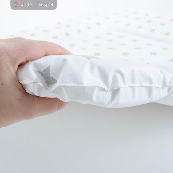 Asmi Wickelauflage Soft Folie - Sterne - Grau-Weiß