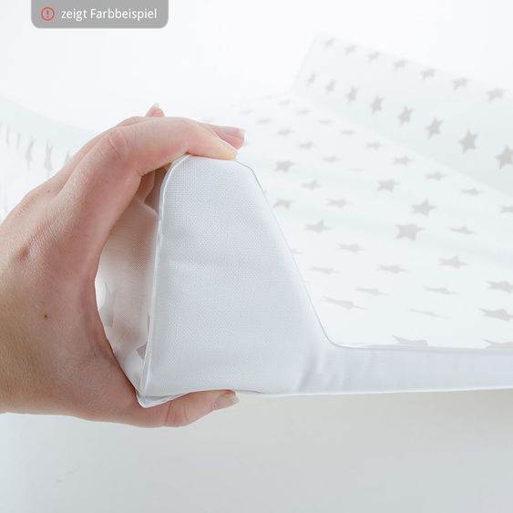 Asmi Wickelmulde Soft Folie - Sterne - Grau-Weiß