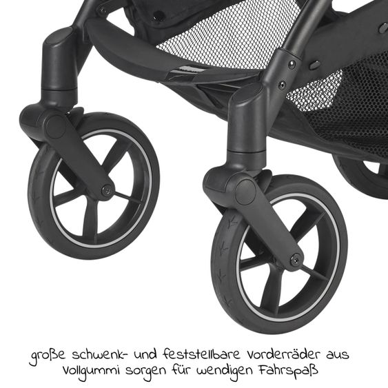 Avova Buggy & Sportwagen City Ranger mit Auto-Folding Mechanismus bis 22 kg belastbar & Regen- & Insektenschutz - Dolphin Grey