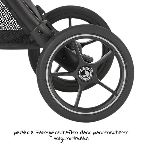 Avova Buggy & Sportwagen City Ranger mit Auto-Folding Mechanismus bis 22 kg belastbar & Regen- & Insektenschutz - Dolphin Grey