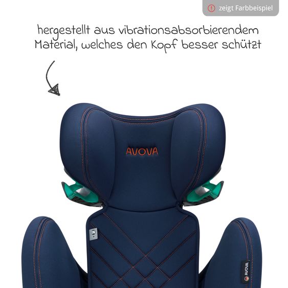 Avova Kindersitz Sora-Fix i-Size ab 3,5 Jahre - 12 Jahre (100 cm - 150 cm) mit Isofix nur 5,5 kg - Lila