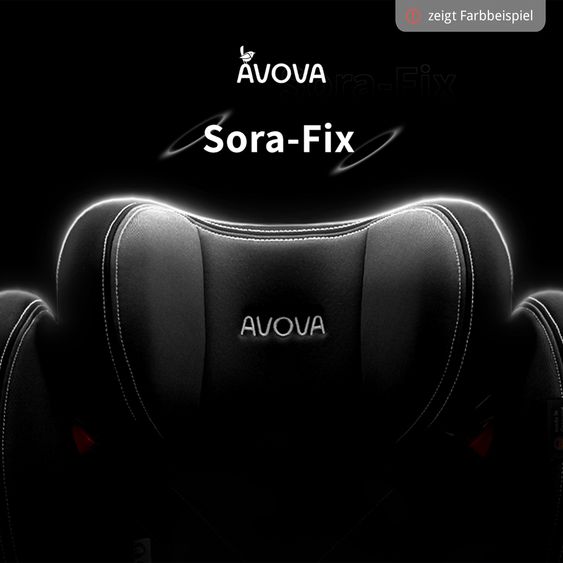 Avova Kindersitz Sora-Fix i-Size ab 3,5 Jahre - 12 Jahre (100 cm - 150 cm) mit Isofix nur 5,5 kg - Lila