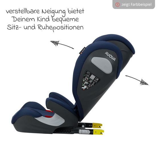 Avova Kindersitz Sora-Fix i-Size ab 3,5 Jahre - 12 Jahre (100 cm - 150 cm) mit Isofix nur 5,5 kg - Lila
