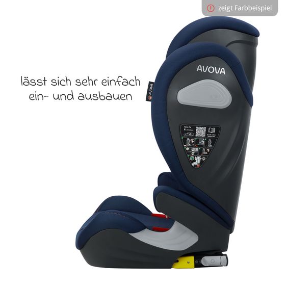 Avova Kindersitz Sora-Fix i-Size ab 3,5 Jahre - 12 Jahre (100 cm - 150 cm) mit Isofix nur 5,5 kg - Lila