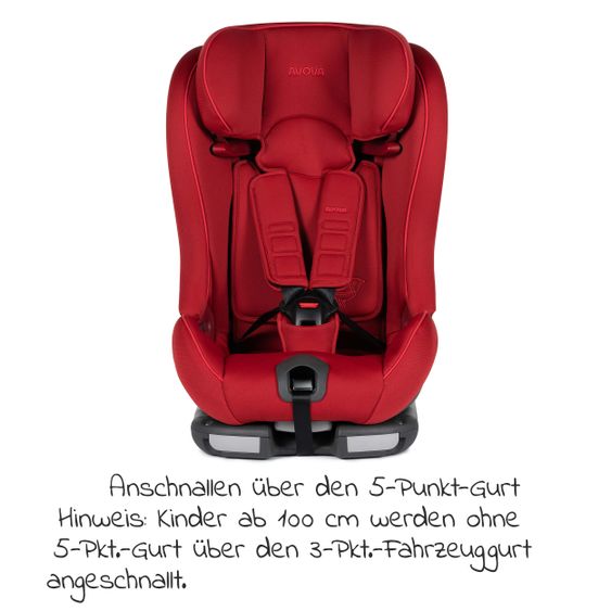 Avova Kindersitz Sperling - Fix i-Size 76 cm - 150 cm / ab 15 Monate bis 12 Jahre - Maple Red