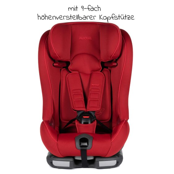 Avova Kindersitz Sperling - Fix i-Size 76 cm - 150 cm / ab 15 Monate bis 12 Jahre - Maple Red