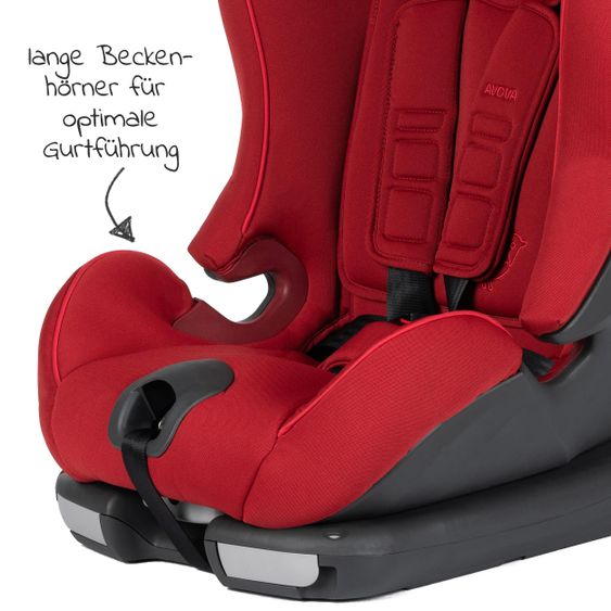 Avova Kindersitz Sperling - Fix i-Size 76 cm - 150 cm / ab 15 Monate bis 12 Jahre - Maple Red