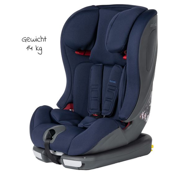 Avova Kindersitz Sperling-Fix i-Size 76 cm - 150 cm / ab 15 Monate bis 12 Jahre mit Isofix & Top Tether - Atlantic Blue