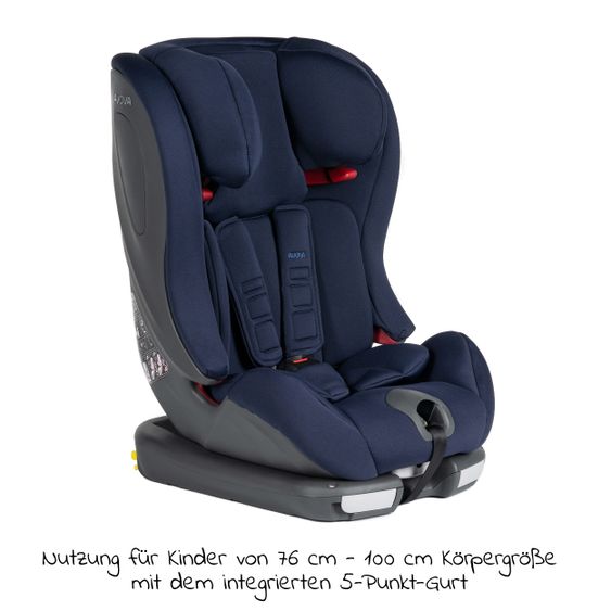 Avova Kindersitz Sperling-Fix i-Size 76 cm - 150 cm / ab 15 Monate bis 12 Jahre mit Isofix & Top Tether - Atlantic Blue