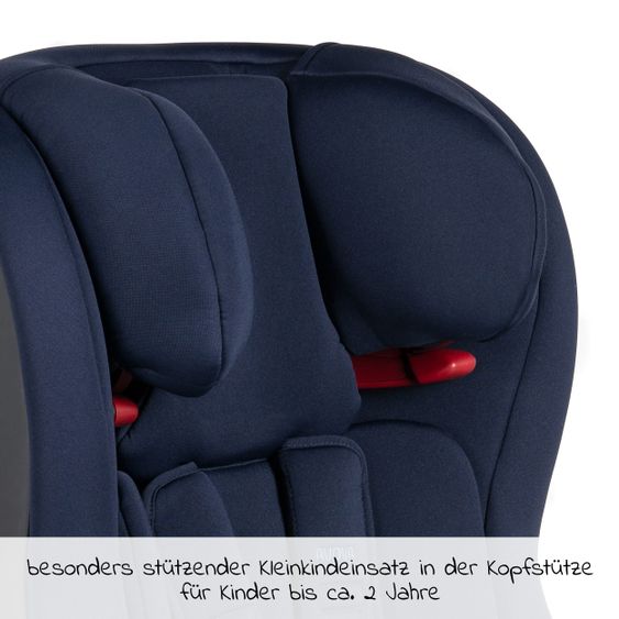 Avova Kindersitz Sperling-Fix i-Size 76 cm - 150 cm / ab 15 Monate bis 12 Jahre mit Isofix & Top Tether - Atlantic Blue