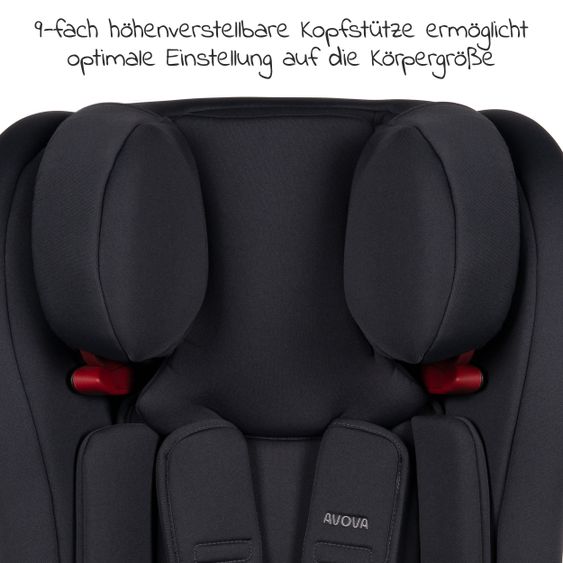 Avova Kindersitz Sperling-Fix i-Size 76 cm - 150 cm / ab 15 Monate bis 12 Jahre mit Isofix & Top Tethers - Koala Grey