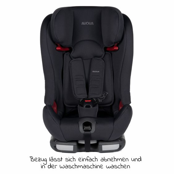 Avova Kindersitz Sperling-Fix i-Size 76 cm - 150 cm / ab 15 Monate bis 12 Jahre mit Isofix & Top Tethers - Koala Grey