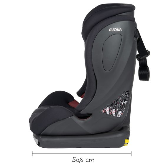 Avova Kindersitz Sperling-Fix i-Size 76 cm - 150 cm / ab 15 Monate bis 12 Jahre mit Isofix & Top Tethers - Koala Grey