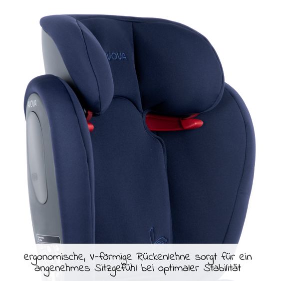 Avova Kindersitz Star-Fix i-Size 100 cm - 150 cm / 3 Jahre bis 12 Jahre mit Isofix - Atlantic Blue