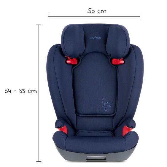 Avova Kindersitz Star-Fix i-Size 100 cm - 150 cm / 3 Jahre bis 12 Jahre mit Isofix - Atlantic Blue