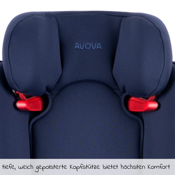 Avova Kindersitz Star-Fix i-Size 100 cm - 150 cm / 3 Jahre bis 12 Jahre mit Isofix - Atlantic Blue