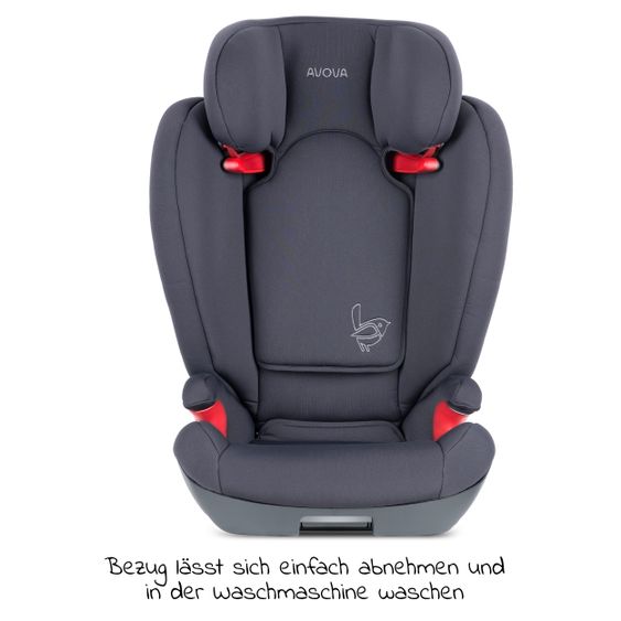 Avova Kindersitz Star-Fix i-Size 100 cm - 150 cm / 3 Jahre bis 12 Jahre mit Isofix - Koala Grey