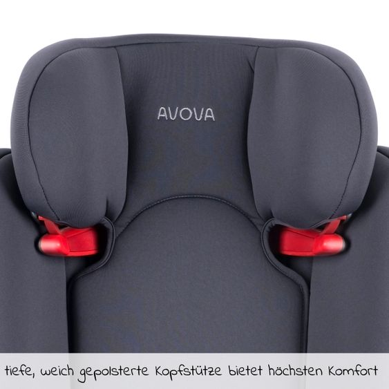 Avova Kindersitz Star-Fix i-Size 100 cm - 150 cm / 3 Jahre bis 12 Jahre mit Isofix - Koala Grey