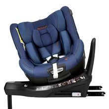 Reboarder-Kindersitz Alera 1 360° drehbar ab Geburt bis 4 Jahre 40 - 105 cm mit Isofix-Basis - Montain Blue Copper